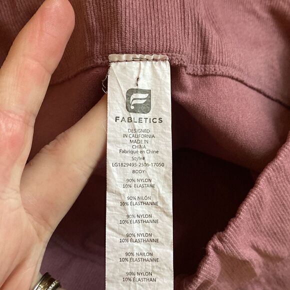 Fabletics Blush Pink High Waisted SculptKnit 7/8 Leggings Size Large - Picture 8 of 10